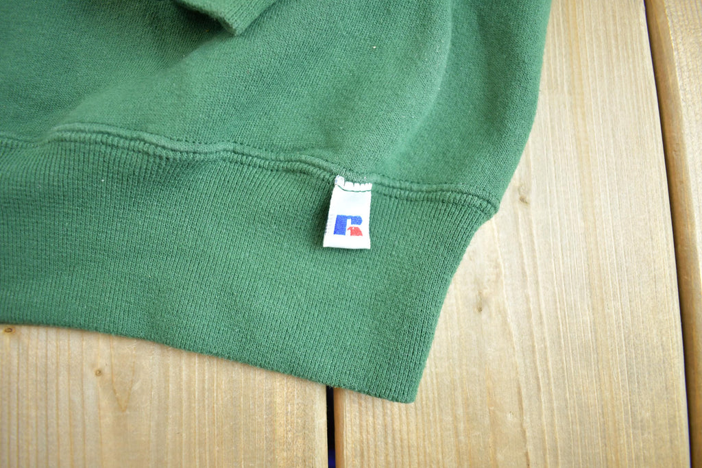Vintage 1990s Green Russel Athletics Crewneck Sweatshirt Made In USA- XL