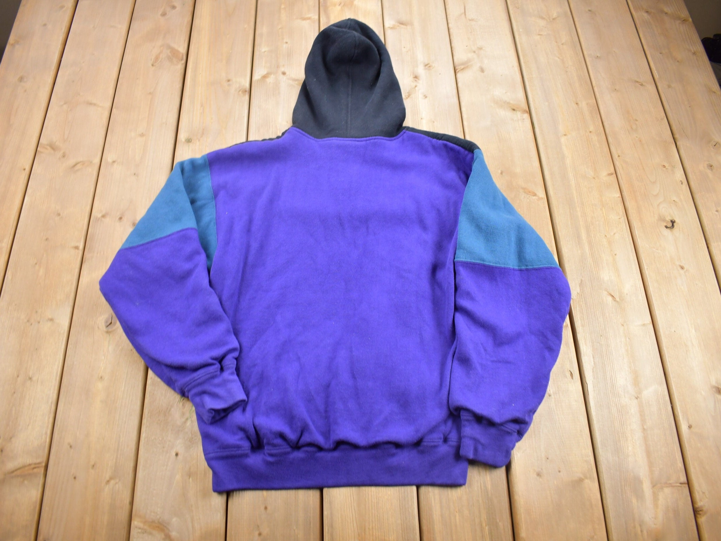 Vintage 1990s Grand Banks Performance Color Block Hoodie