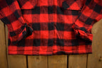 Vintage 1980s Buffalo Plaid Wool Button Up Shirt