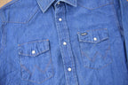 Vintage 1990s Wrangler Western Style Denim Snap Button Shirt