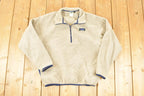 Vintage 1990s LL Bean Fleece Outdoorsman Quarter Zip Sweater Men's M