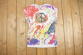 Vintage Y2k Paint Splattered Peace Sign T Shirt