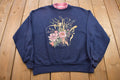 Vintage 1990s Morning Sun Double Collar Flower Crewneck Sweatshirt
