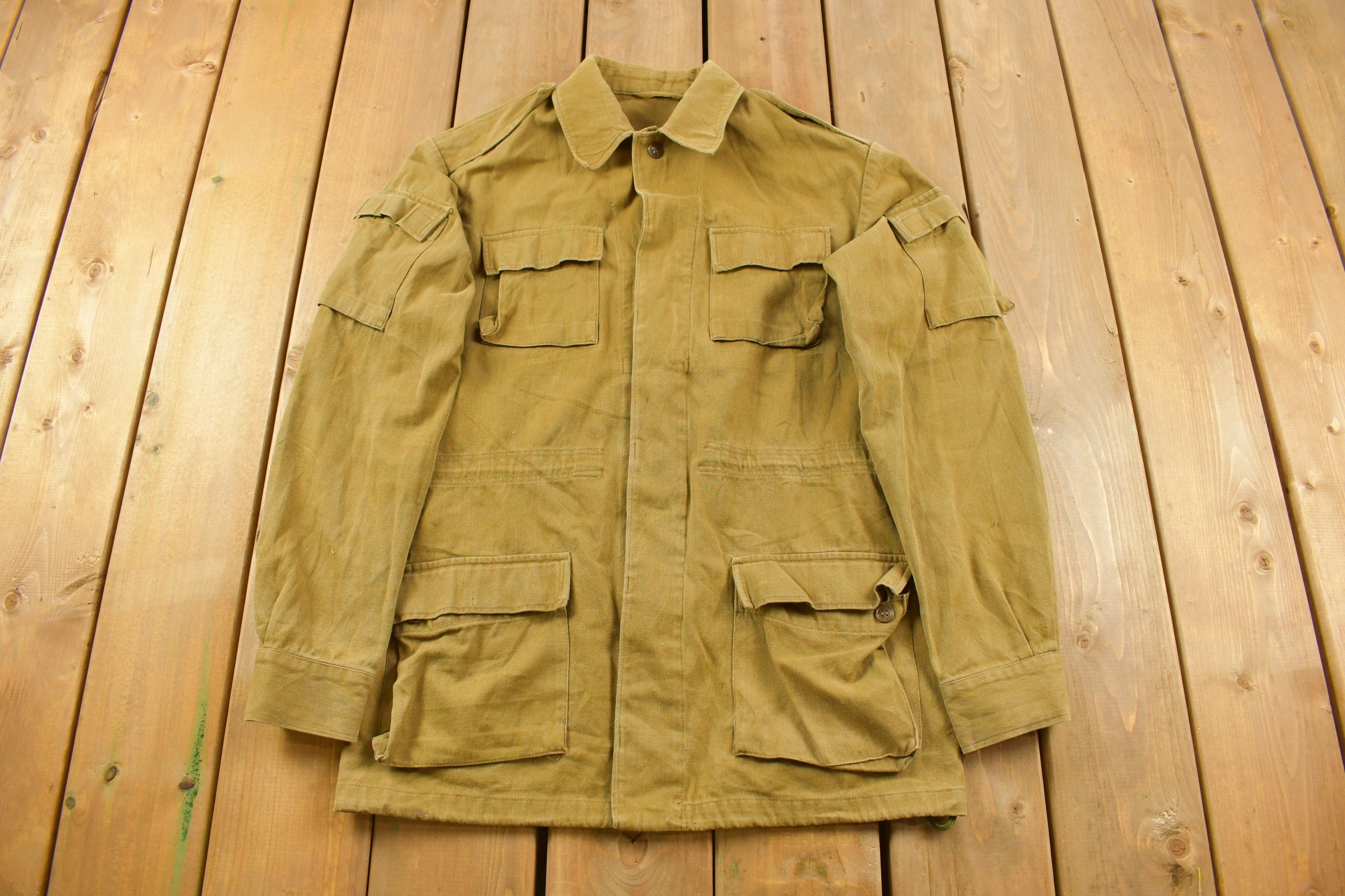 Vintage 1970s Military Button Up Shirt