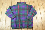 Vintage 1990s Plaid Fleece Outdoorsman Sweater