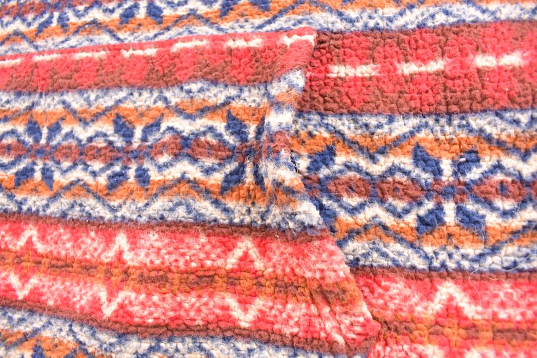 Vintage 1990s American Eagle Quarter Zip Colorful Fleece Sweater