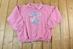 Vintage 1980s D'allaird's Cute Floral Collared Crewneck Sweater