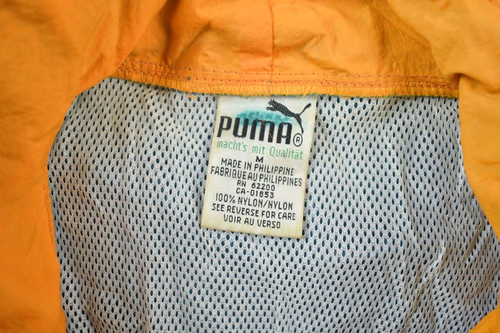 Vintage 1990s Puma Full Zip Colour Block Windbreaker Jacket