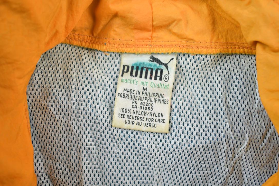 Vintage 1990s Puma Full Zip Colour Block Windbreaker Jacket
