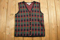 Vintage 1990s Crystal Lobe Abstract Knit Cardigan Sweater Vest