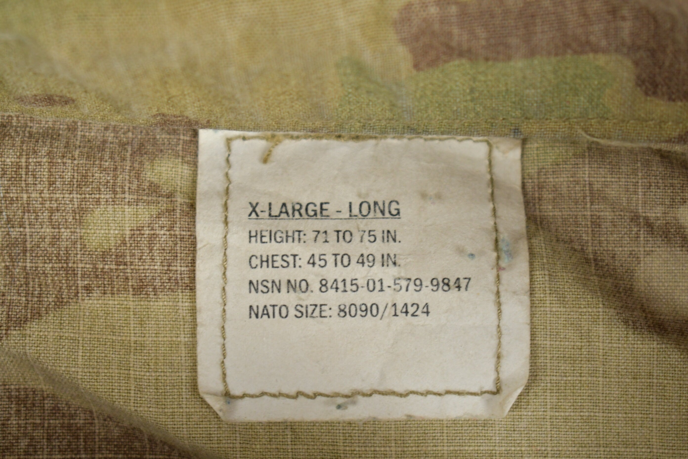 Vintage 1990s Military Desert Camo Insect Repellent Field Jacket