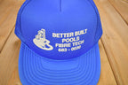 Vintage 1990s Better Built Pools Fibre Tech Trucker Hat