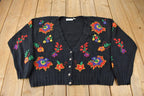 Vintage 1990s Liz Claiborne Knit Cardigan Sweater