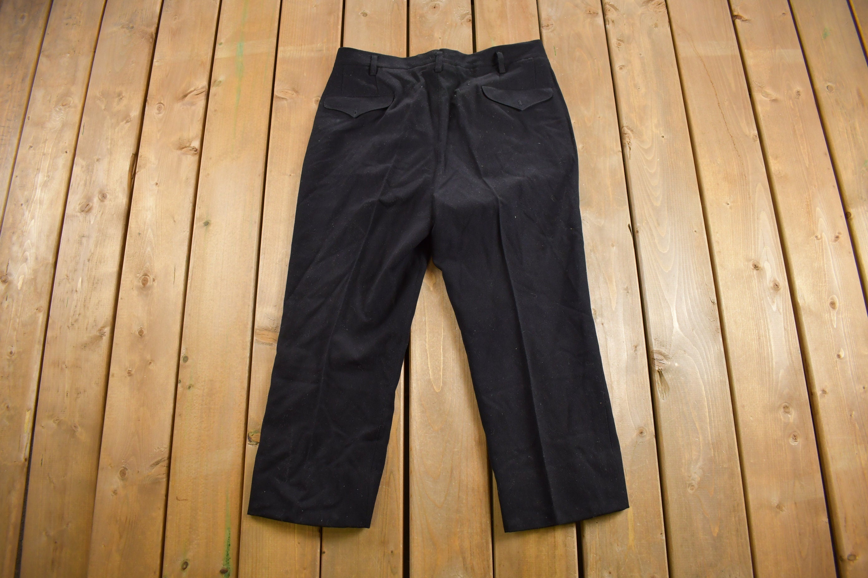 Vintage 1970s Pleated Trousers Size 35 x 24