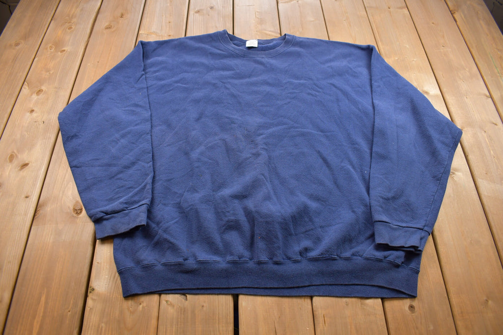 Vintage 1990s Cheetah Blank Blue Crewneck Sweatshirt
