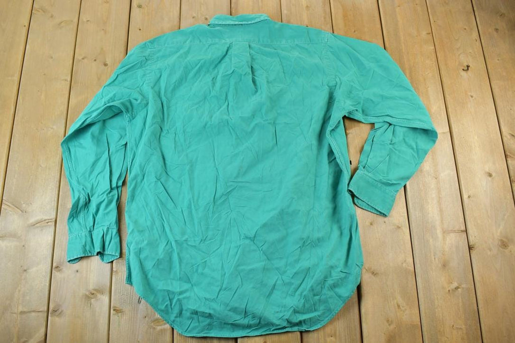Vintage 1990s Polo By Ralph Lauren Mint Button Up Shirt