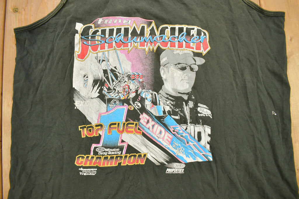 Vintage 1999 Tony Schumacher The 330 Club NASCAR Racing Tank Top Shirt