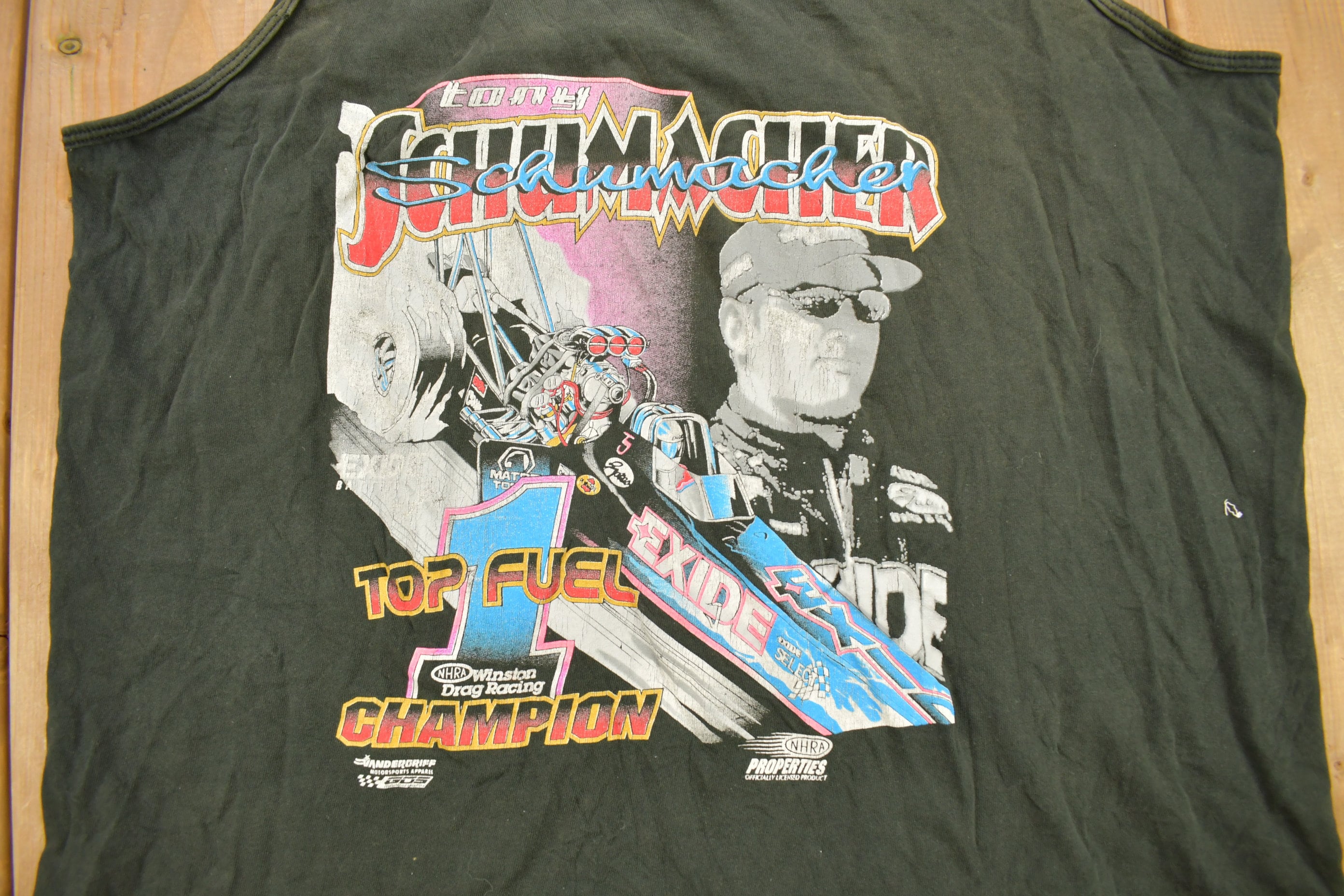 Vintage 1999 Tony Schumacher The 330 Club NASCAR Racing Tank Top Shirt