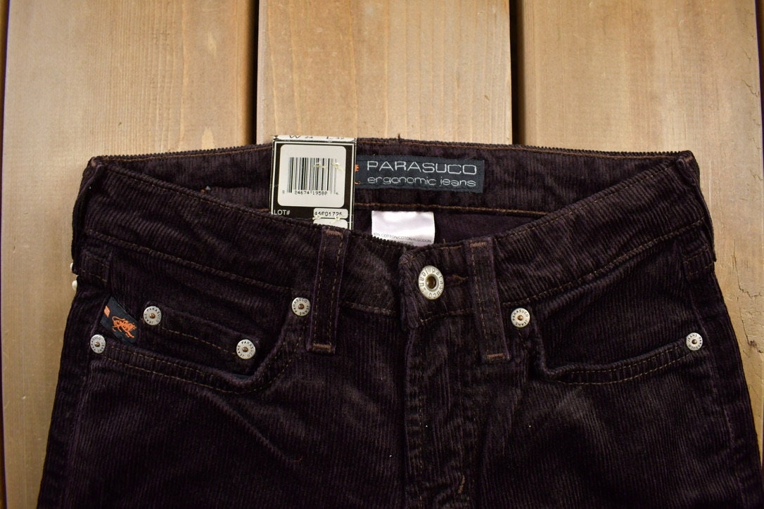 Vintage Maroon Parasuco Deadstock 1990s Pants Size 24x30