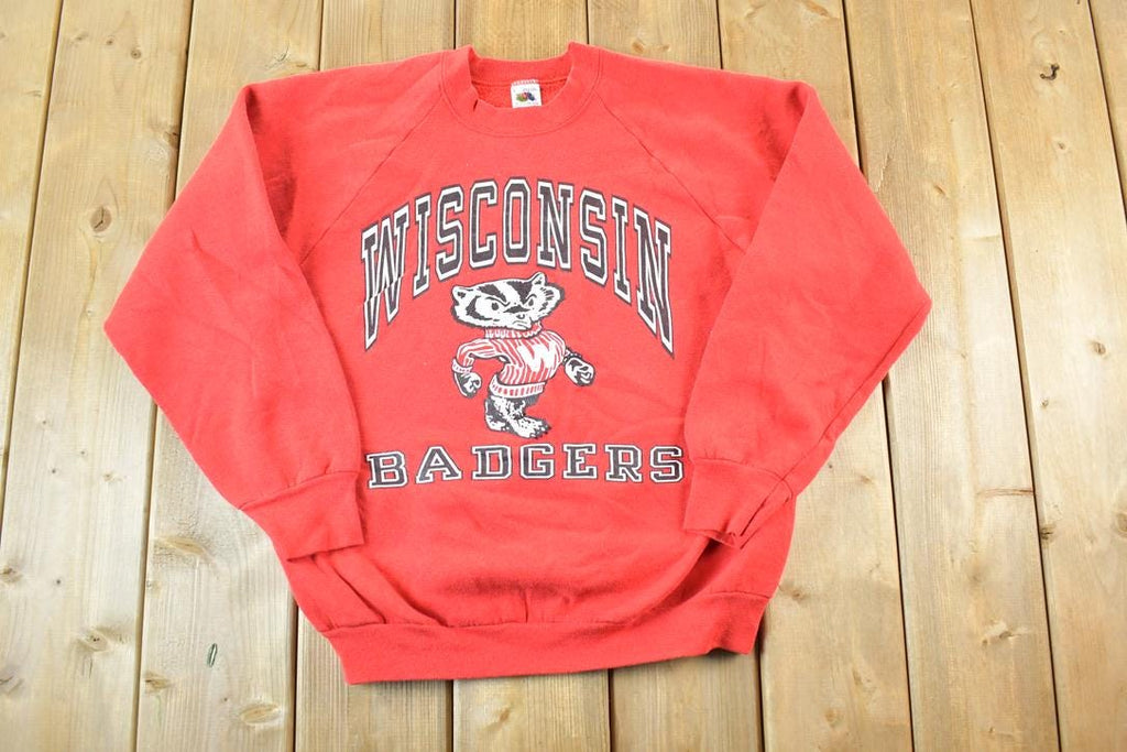 Vintage 1990s Wisconsin Badgers University Crewneck Mens L