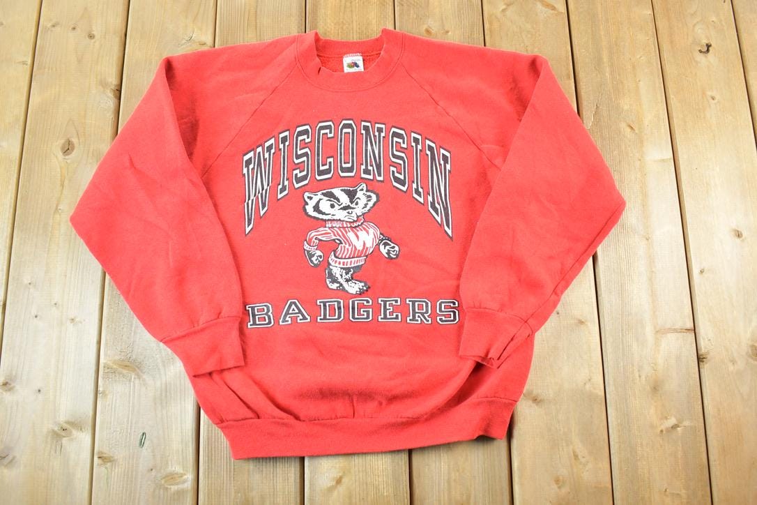 Vintage 1990s Wisconsin Badgers University Crewneck Mens L