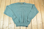 Vintage 1990s Eddie Bauer Knit Abstract Pattern Crewneck Sweater Made In USA  90s Crewneck  Preppy Knits
