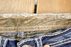 Vintage Deadstock Y2K Grace In LA Bedazzled Bootcut Low Rise Camo Jeans Women's Size 27 x 32