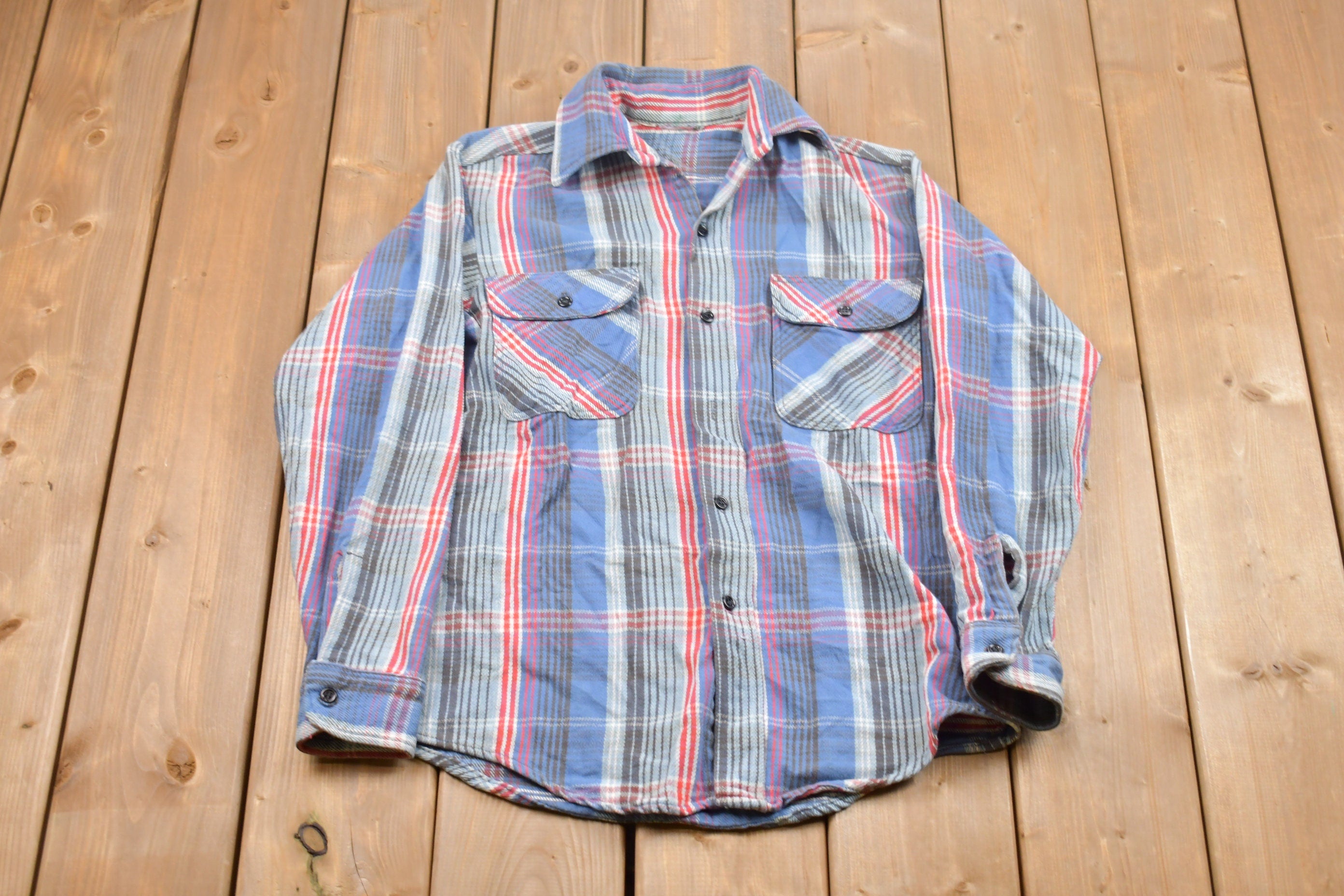 Vintage 1990s Plaid Button Up Shirt