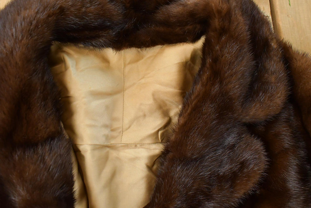 Vintage 1970s Mink Fur Coat Adult Large