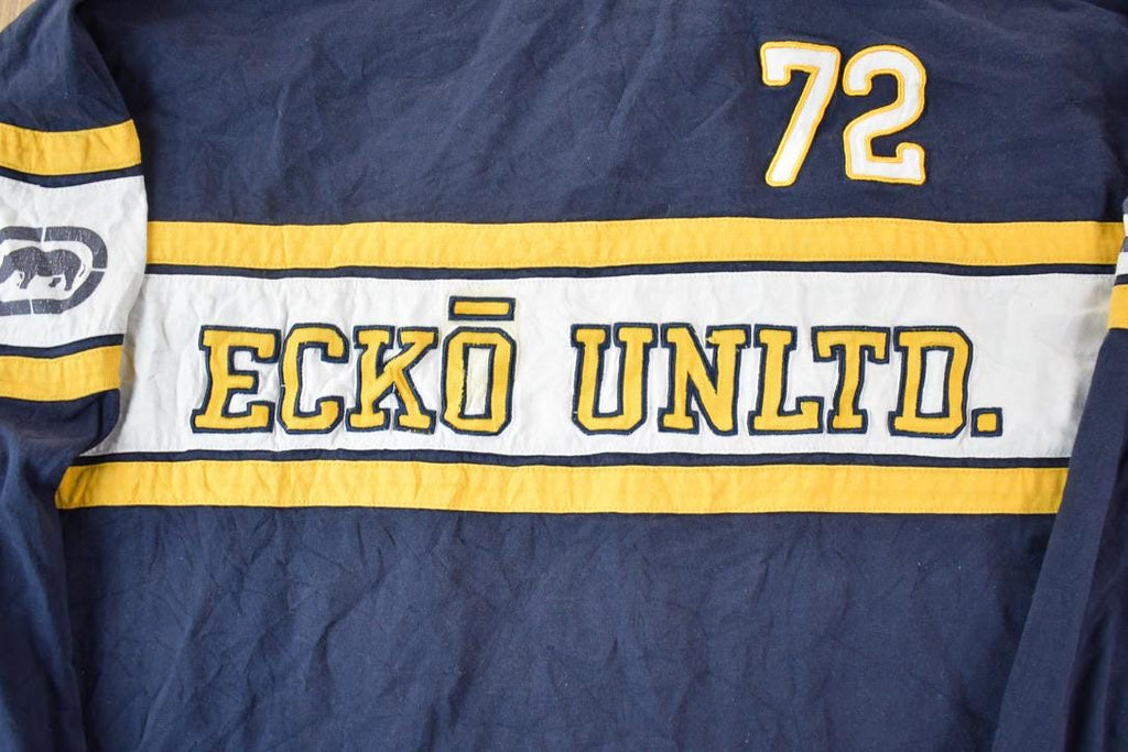 Vintage 1990s ECKO Unltd Heavy Rugby Style Crewneck Sweatshirt  90s Crewneck  Made In USA  Streetwear  Embroidered 72 Marc Ecko