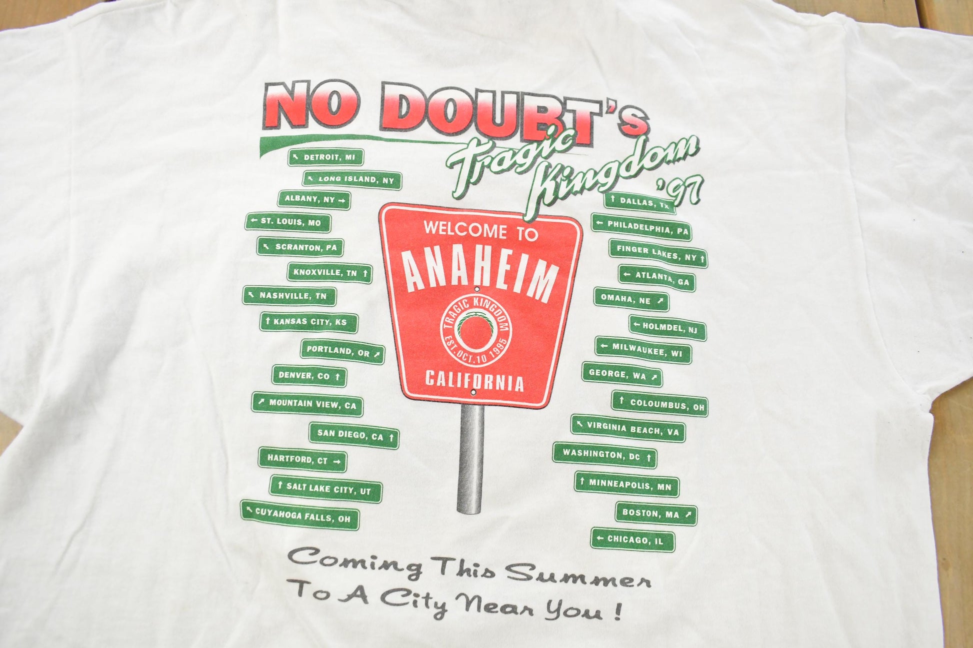 Vintage 1997 No Doubt Tragic Kingdom Tour Band T-Shirt Men's XL