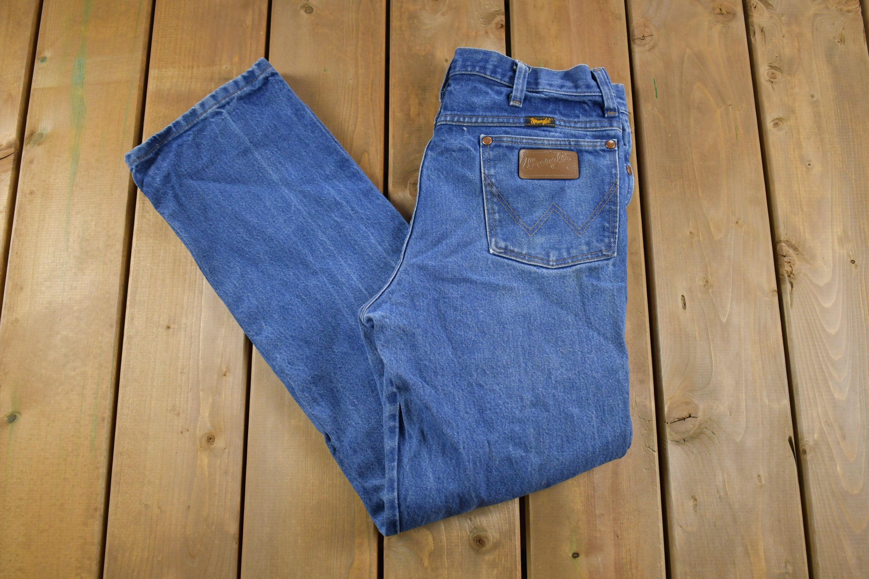Vintage 1990's Wrangler Dark Wash Blue Jeans Size 32 x 31