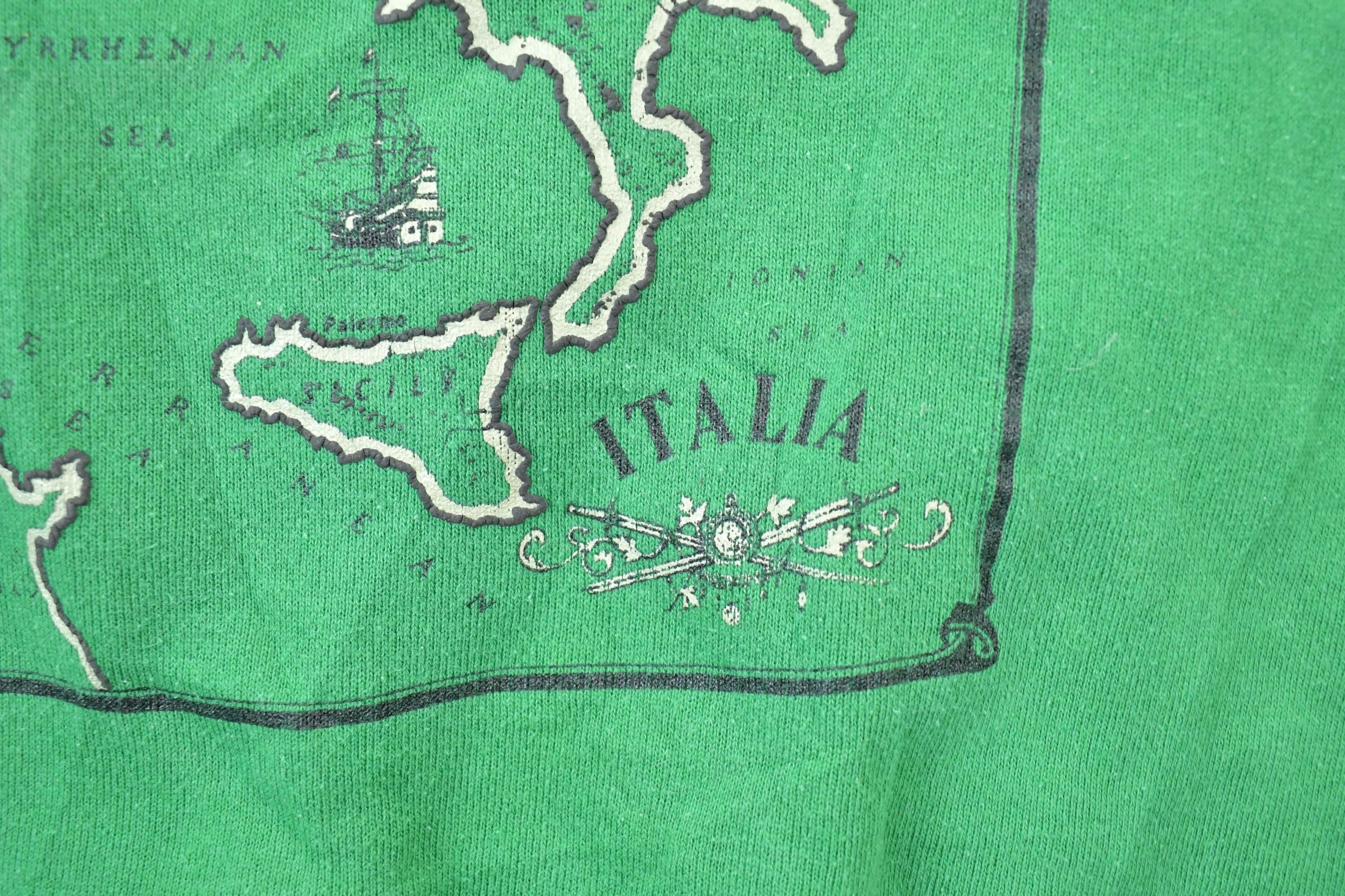 Vintage 1990s Italia National Screenprint Crewneck Sweatshirt