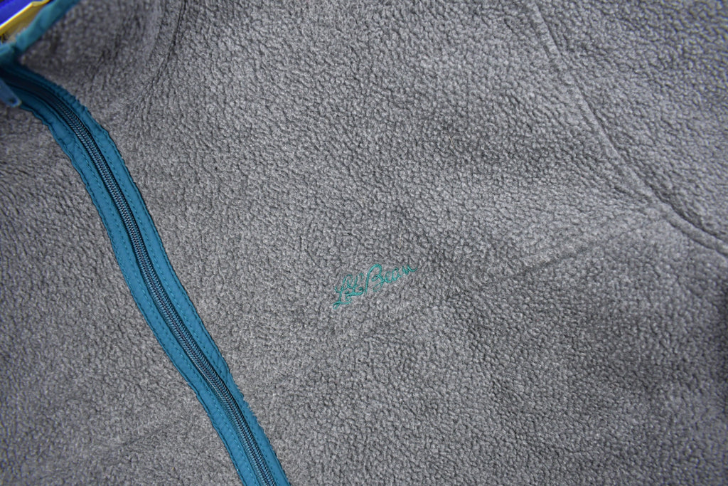 Vintage 1980s LL Bean Full Zip Grey Fleece Sweatshirt