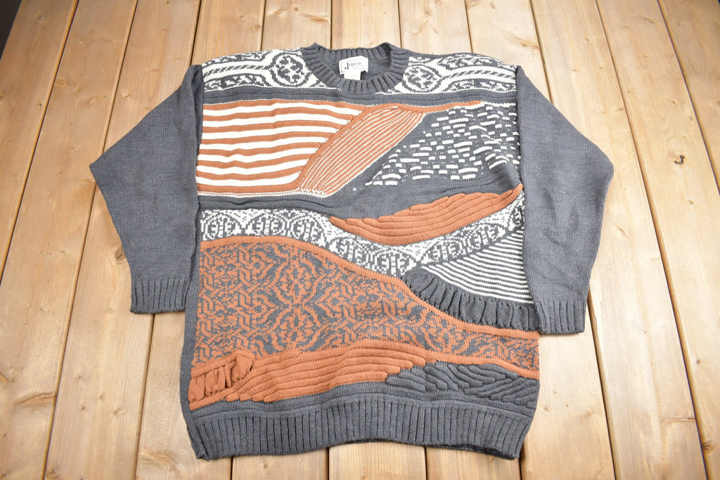 Vintage 1990s Joyce Textured Knit Crewneck Sweater