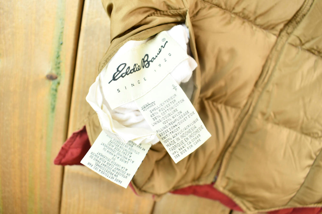 Vintage 1990s Eddie Bauer Goose Down Reversible Puffer Vest