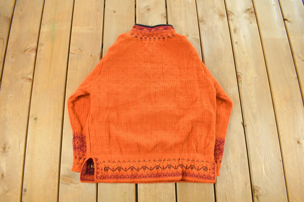 Vintage 1990s Dale Of Norway Wool Knit Abstract Pattern Sweater Women's M