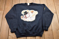 Vintage 1990s Snowman Christmas Graphic Crewneck , Stars Print , Vintage Winter Sweatshirt , Believe Spell Out Print , Holiday Pullover