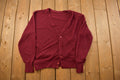 Vintage 1990s Maroon Cardigan Sweater