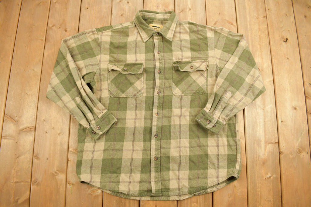 Vintage 1990s Kilimanjaro Plaid Button Up Shirt