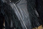 Vintage 1990s MOB Genuine Leather Fringed Jacket