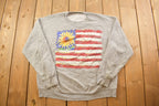 Vintage 1990s Sunflower Flag Crewneck Sweatshirt