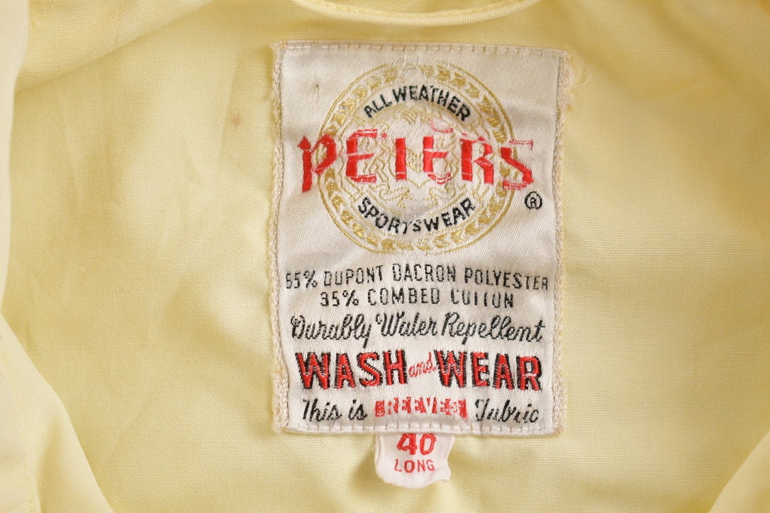 Vintage 1980s Peters Light Shirt Jacket /True Vintage / Embroidered / Streetwear / Vintage Windbreaker / Water Repellent / Missing Button