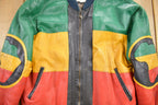 Vintage 1990s Michael Hoban Whermi Africa Themed Leather Jacket