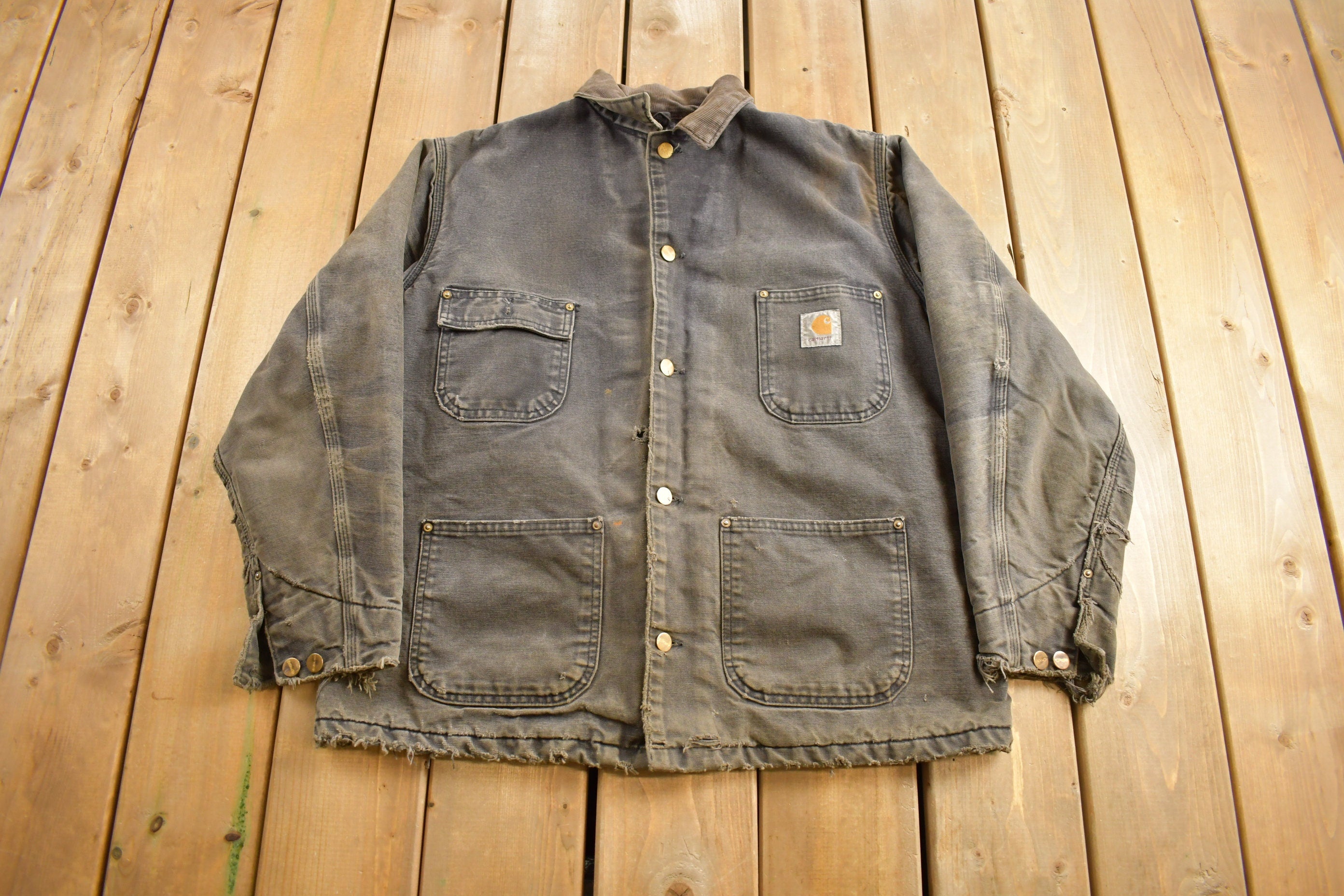 Vintage 1990s Carhartt Blanket Lined Chore Coat