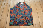 Vintage 1990s S.C.R.U.B.S Golden Retriver Plaid Cardigan Button Up Shirt Made In USA