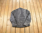 Vintage 1990s Eurox Leather Cafe Racer Biker Jacket