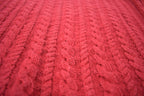 Vintage 1990s Eddie Bauer Red 3D Cable Knit Crewneck Sweater  Vintage 90s Crewneck  Abstract Patterns  Streetwear  Made In USA