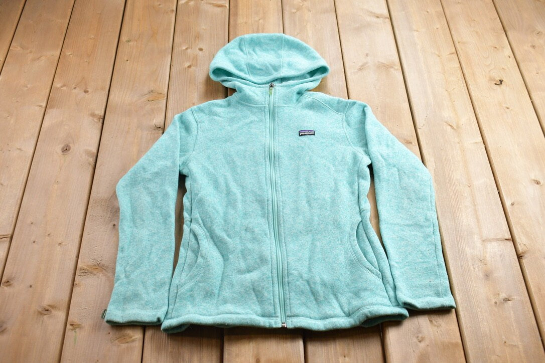 Vintage 1990s Patagonia Fleece Lined Girls Hoodie / Outdoors / 90s Sweater / Streetwear / Hiking / Fleece Zip up / Patagonia Vintage / Kids