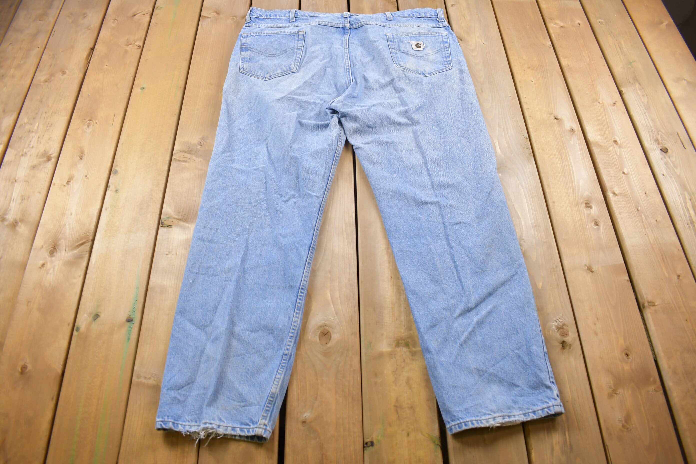 Vintage 1990s Carhartt White Patch Work Pants Size 44 x 32